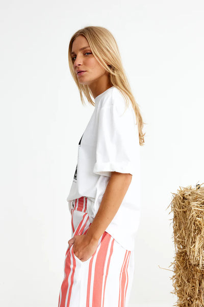 Binny - CABALLO Cotton T-Shirt - White