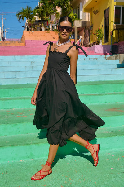 Haven - Brasilia Tie Maxi Dress - Black