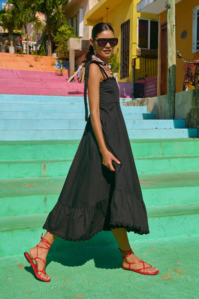 Haven - Brasilia Tie Maxi Dress - Black
