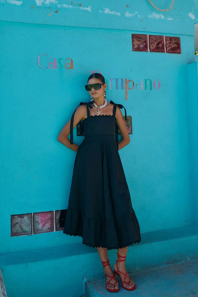 Haven - Brasilia Tie Maxi Dress - Black