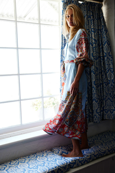 Binny - CHAMPIONSHIP RIBBON - Linen Viscose Midi Dress