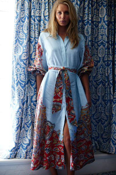 Binny - CHAMPIONSHIP RIBBON - Linen Viscose Midi Dress