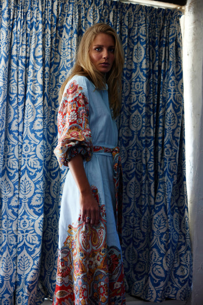 Binny - CHAMPIONSHIP RIBBON - Linen Viscose Midi Dress