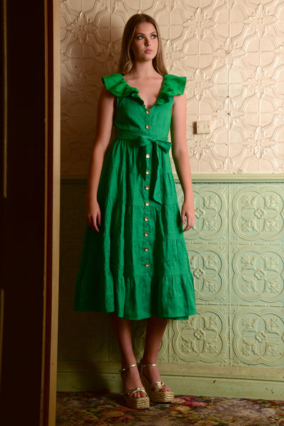 Coop - Collar Scheme Dress - Green
