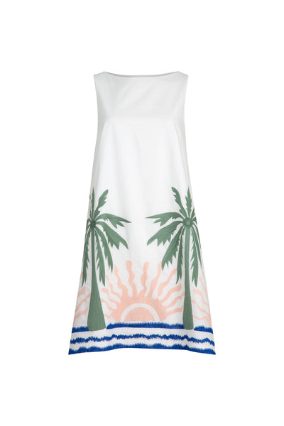 Coop - Tropical Shift Dress - White