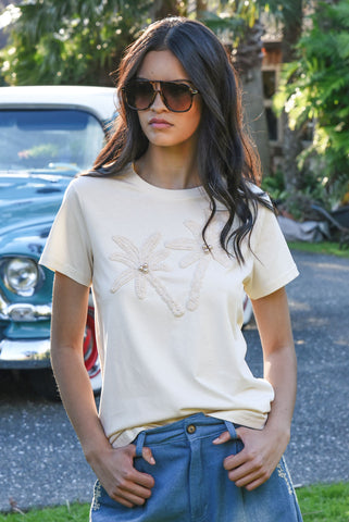 Coop - Calm Your Palm T-shirt - Ecru