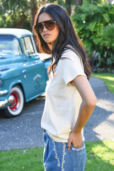 Coop - Calm Your Palm T-shirt - Ecru