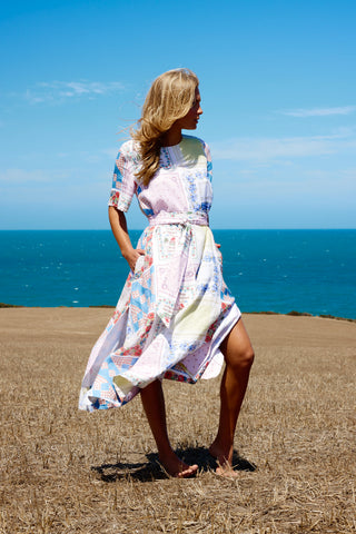 Binny - CROSS COUNTRY - Linen Midi Shift Dress - Hankys