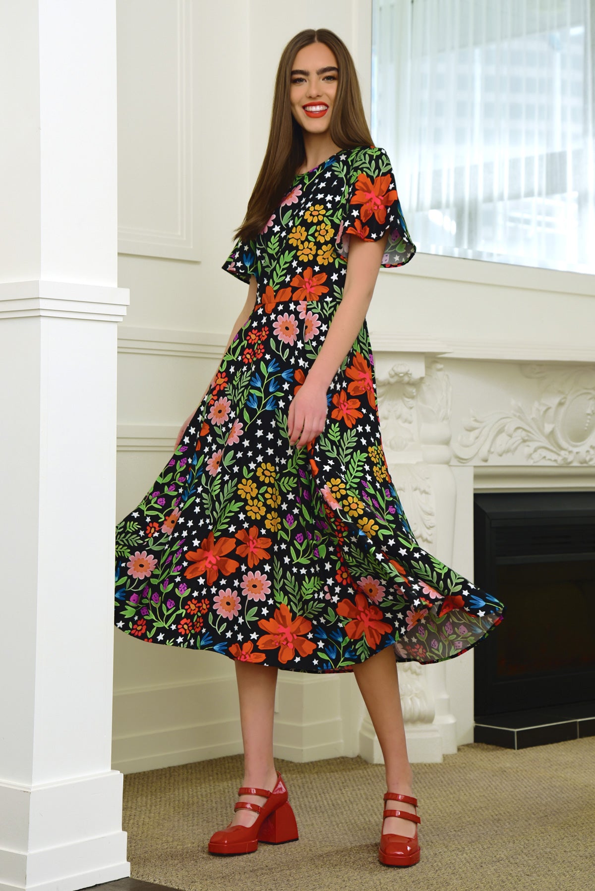 Curate - Swirl Story Dress - Flowers