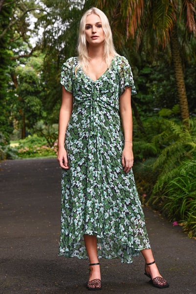 Curate - It's a New Day Dress - Green Floral