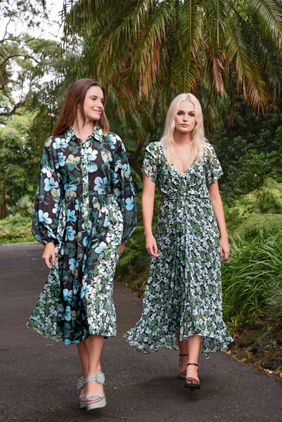 Curate - It's a New Day Dress - Green Floral