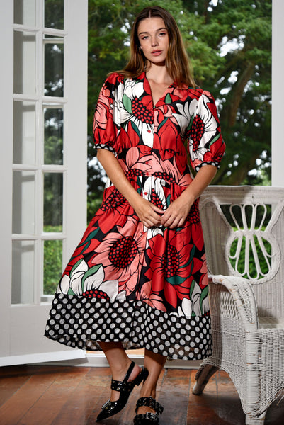 Curate - Shape Up Dress - Mixed Spot Floral