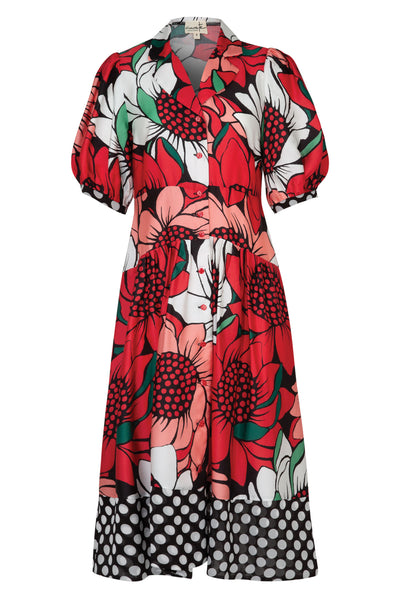 Curate - Shape Up Dress - Mixed Spot Floral