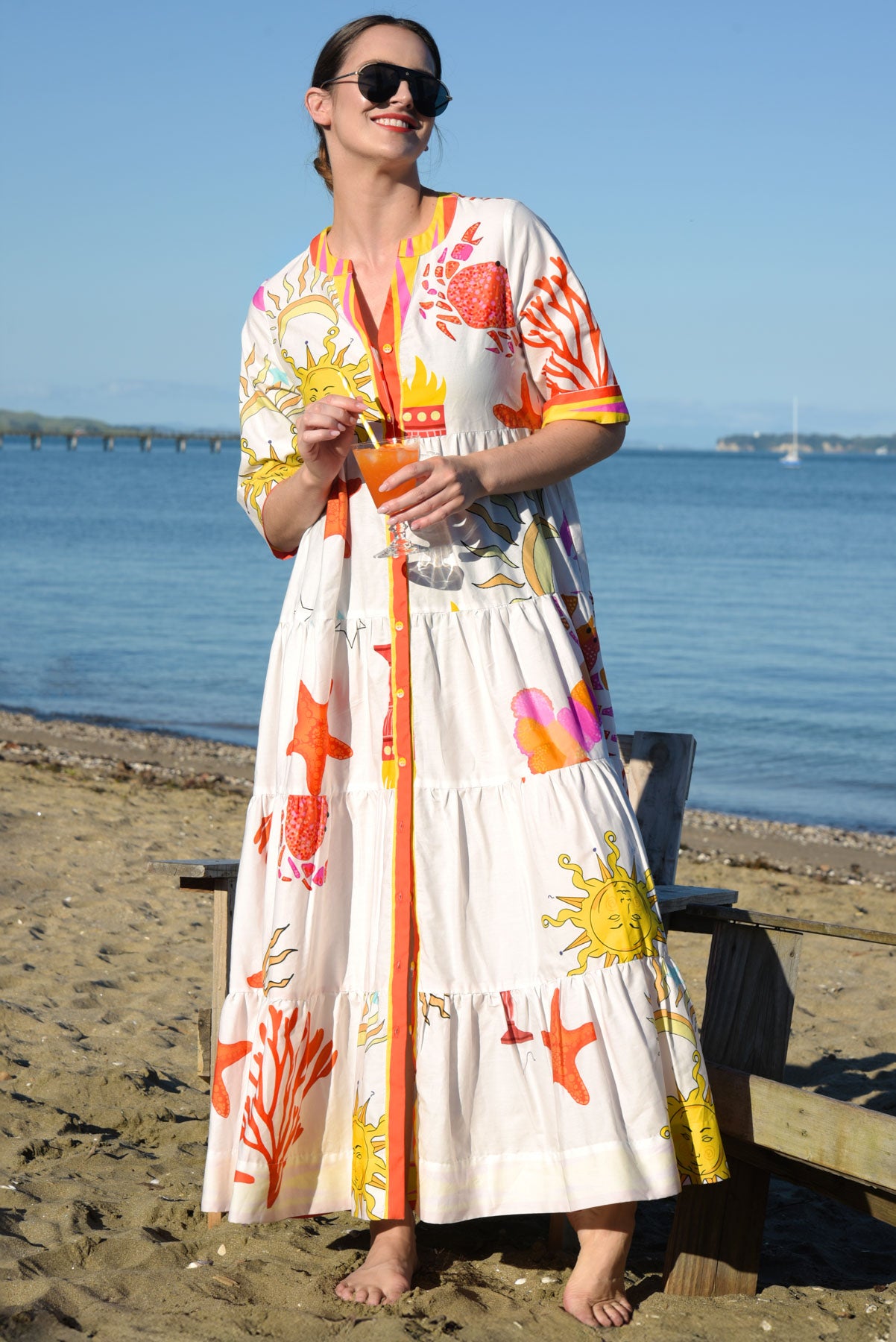 Curate - High and Rising Dress - White Sun