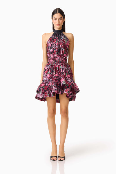 Elliatt - Clementina Halter Neck Fit & Flare Dress - Black