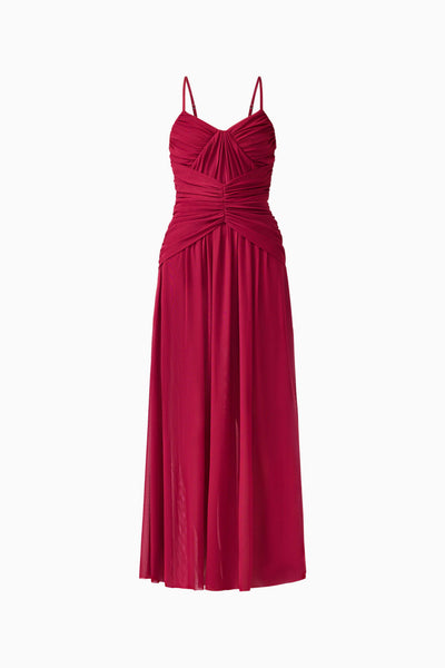 Elliatt - Florencea Drop Waist Maxi Dress - Wine Red