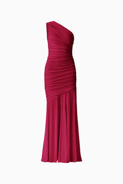 Elliatt - Florencea One Shoulder Gown - Wine Red