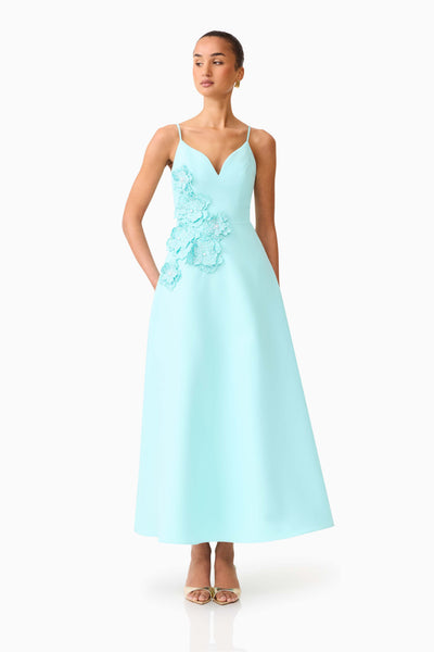 Elliatt - Stella A Line Gown Dress - Aqua Blue