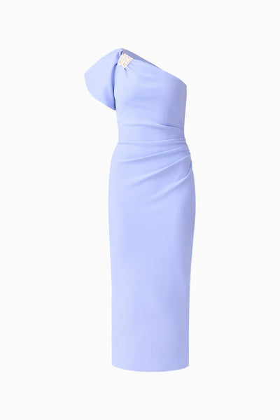 Elliatt - Olenna Puff Sleeve Midi Dress - Blue