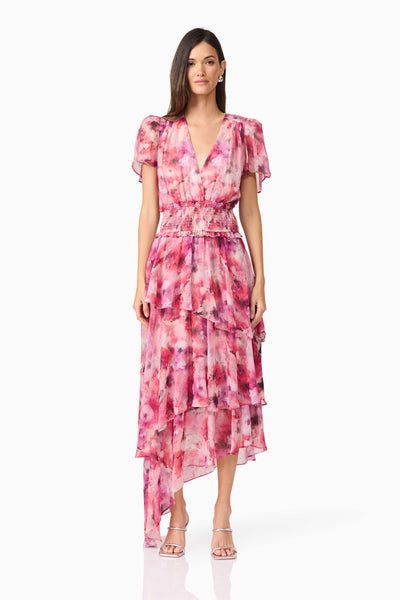 Elliatt - Evalina Tiered Dress - Pink Multi