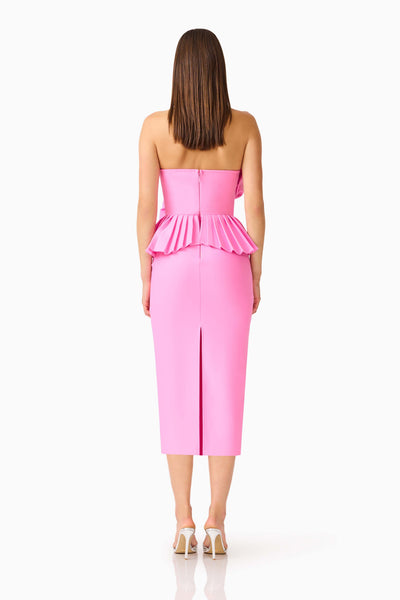 Elliatt - Orelia Pleated Midi Dress - Candy Pink