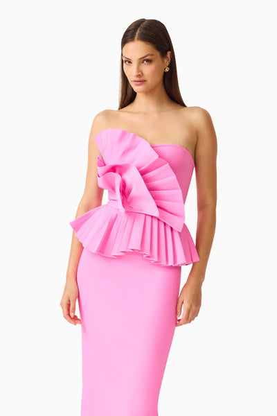 Elliatt - Orelia Pleated Midi Dress - Candy Pink