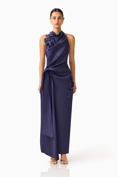 Elliatt - Florea Halter Gown - Navy