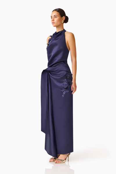 Elliatt - Florea Halter Gown - Navy