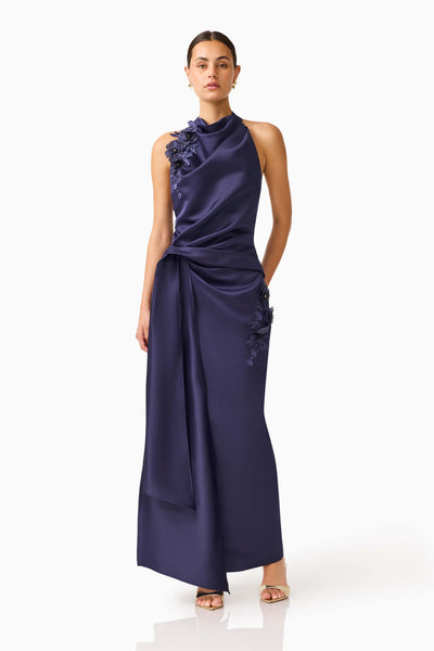 Elliatt - Florea Halter Gown - Navy