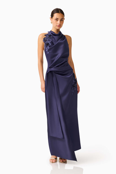 Elliatt - Florea Halter Gown - Navy