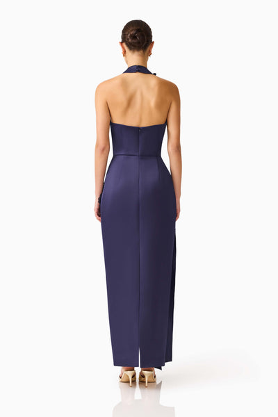 Elliatt - Florea Halter Gown - Navy