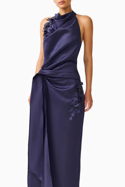 Elliatt - Florea Halter Gown - Navy