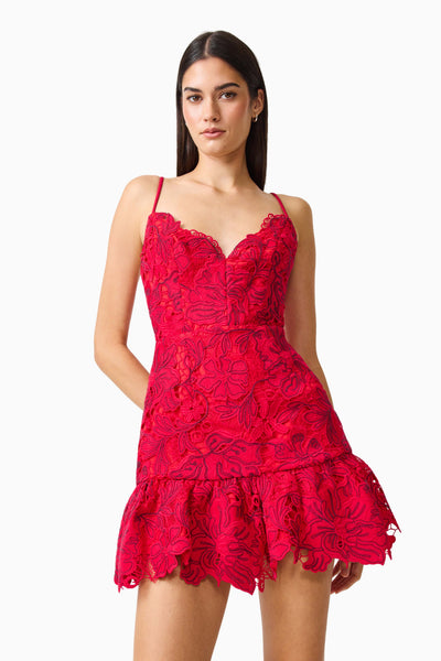 Elliatt - Petaluxe A Line Mini Dress - Red