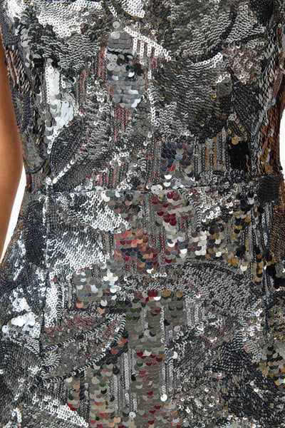 Elliatt - Titania Halter Gown - Deep Silver
