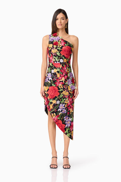 Elliatt - Talia Asymetrical Midi Dress - Multi