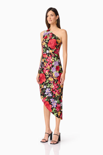Elliatt - Talia Asymetrical Midi Dress - Multi