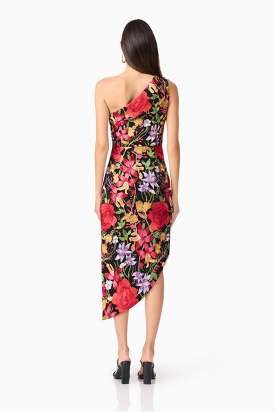 Elliatt - Talia Asymetrical Midi Dress - Multi
