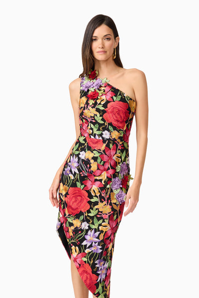 Elliatt - Talia Asymetrical Midi Dress - Multi