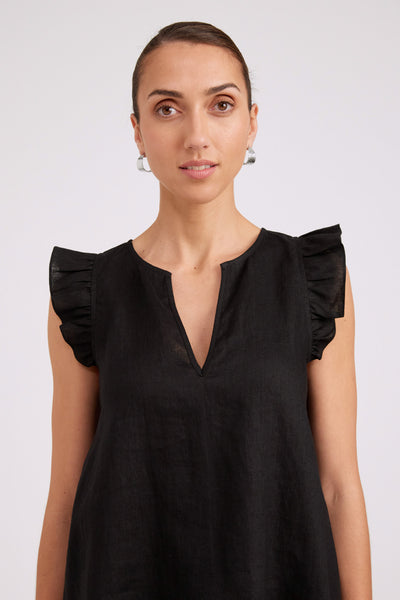 Eb & Ive - Studio Frill Tank - Black
