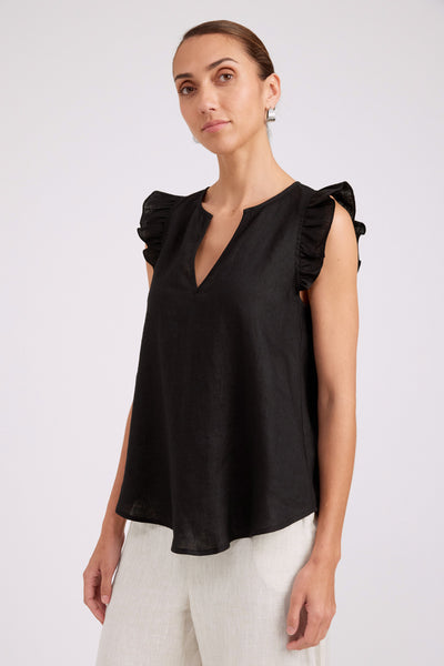 Eb & Ive - Studio Frill Tank - Black