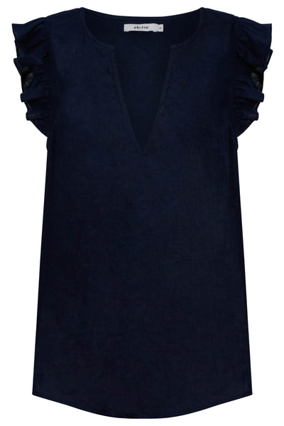 Eb & Ive - Studio Frill Tank - Navy