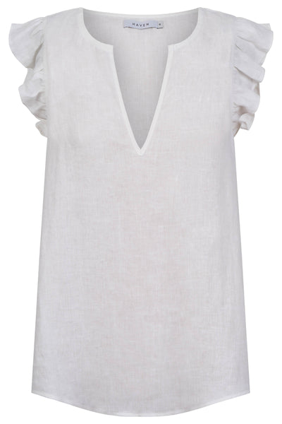 Eb & Ive - Studio Frill Tank - White