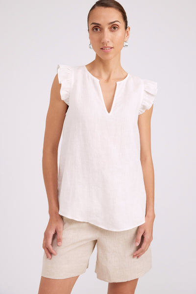 Eb & Ive - Studio Frill Tank - White