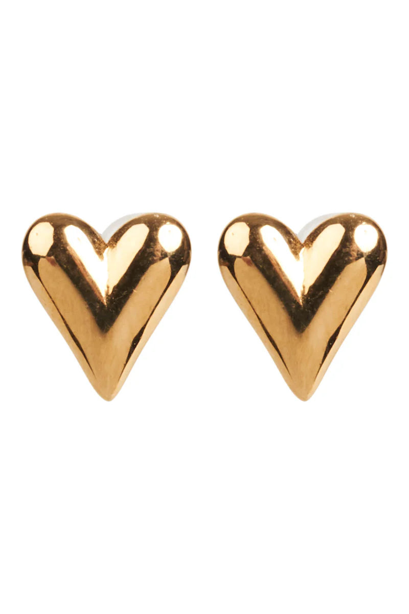 Eb & Ive - Heritage Earring - Gold Heart, Gold Tear, Gold Cuff