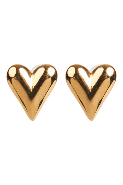 Eb & Ive - Heritage Earring - Gold Heart, Gold Tear, Gold Cuff