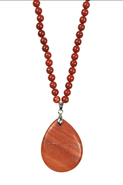 Eb & Ive - Mwana Stone Necklace - Clay