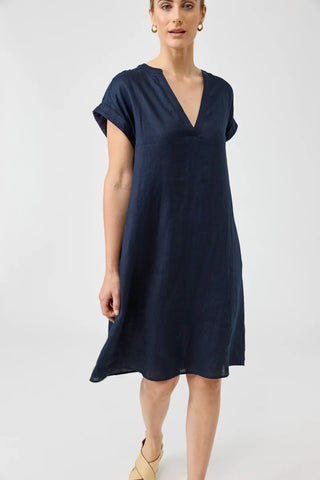Eb & Ive - Studio Dress Linen - Navy