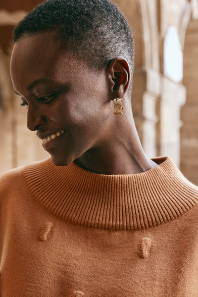Eb & Ive - Folie Gold Hoop Earing - Weave
