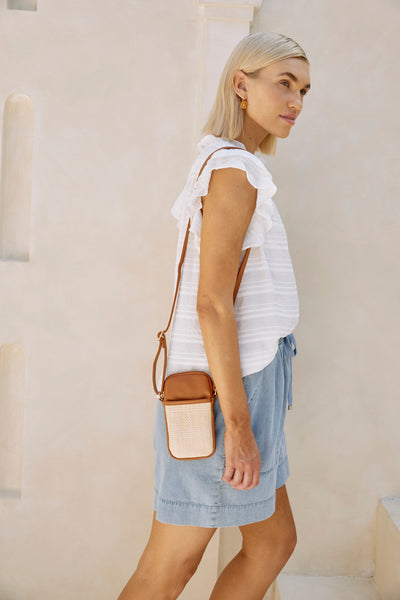 Eb & Ive - Maris Phone Bag Tan or Black