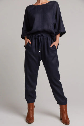 Eb & Ive - Studio Relaxed Pant Linen - Navy